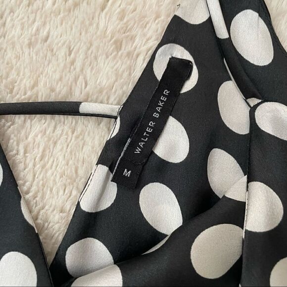 Walter baker effie polka dot sleeveless v-Neck tank slip dress size medium - Picture 11 of 14